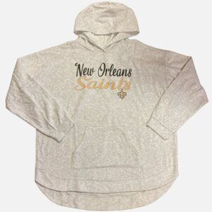 NFL New Orleans Saints Terry Cozy Pullover Hoodie Sweatshirt